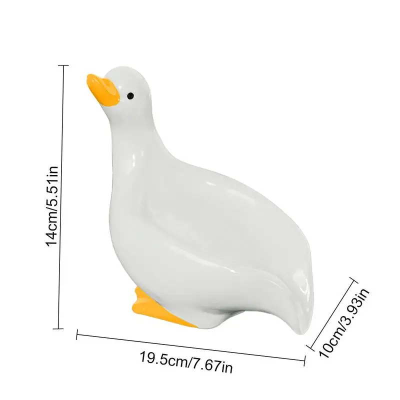 Ceramic Soap Dish Cartoon Duck Laundry Soap Dish Storage Case Stable Multifunctional Sponge Storage Decorative Soap Saver For