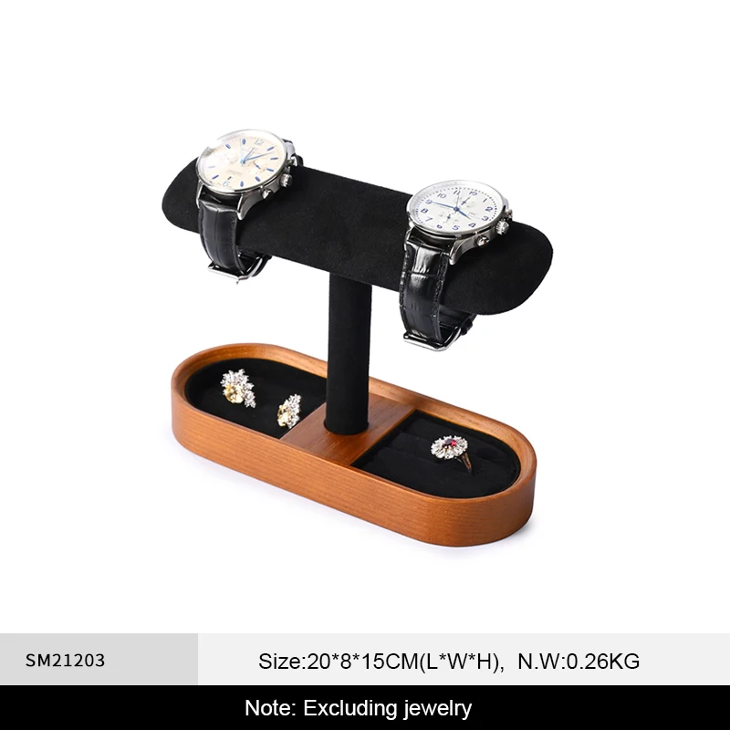 WoodTen Solid Wood Watches Display Stands Organizer Rack
