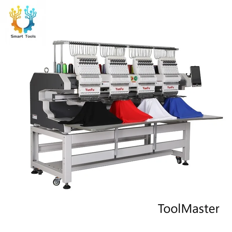 [2026] Hot Selling 4 Heads 12/15 Needles 1200 RPM New Computerized Embroidery Machine For Home Use With Bearing & Engine