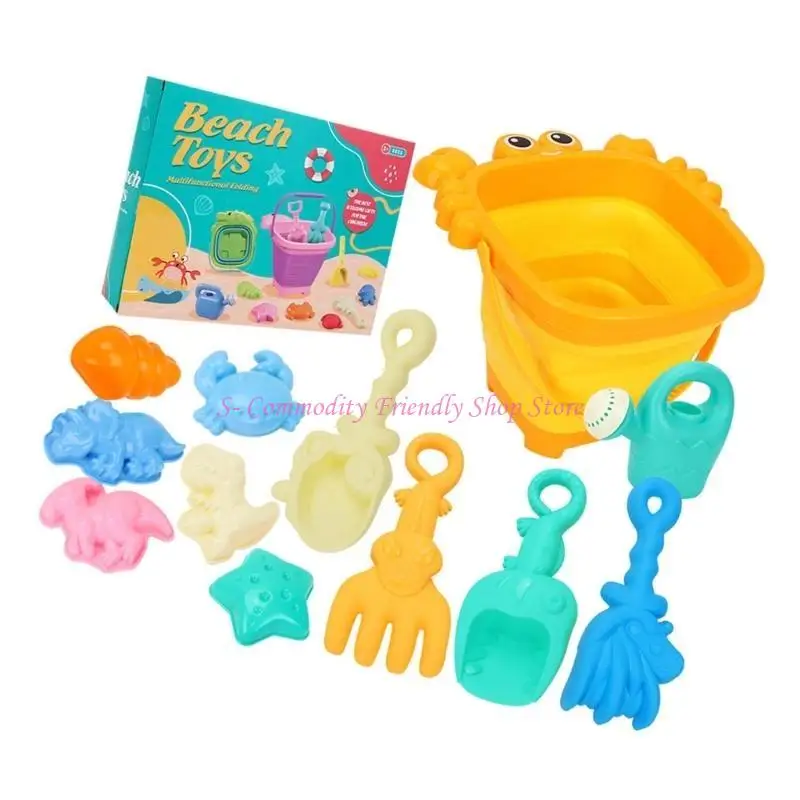 85ae Kids Sand Sand Duchet مجموعة لمغامرات الشاطئ والحديقة مقبض المريح في الرمال لعب لعبة صب صب للنشاط في الهواء الطلق