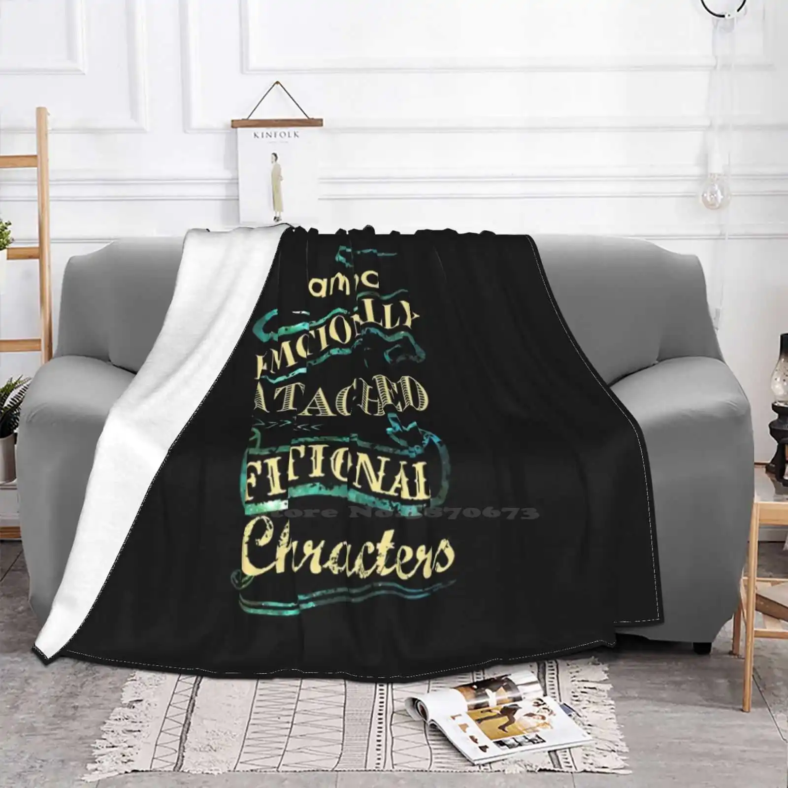 I Am Too Emotionally Attached To Fictional Characters-Mermaid Version Hot Sale Printing High Qiality Warm Flannel Blanket Book