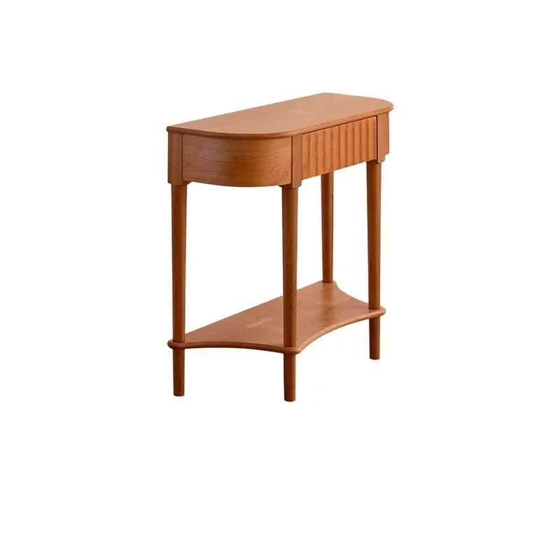 Cherry wood solid wood entrance table Entry foyer entrance platform