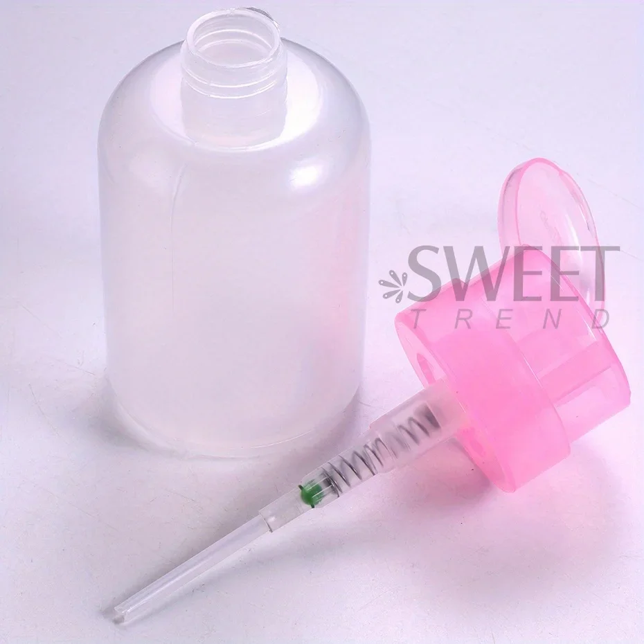 ขวดปั๊มพลาสติกแบบกด ขนาด 100/200 มล. ปิดผนึกได้ ป้องกันการรั่วซึม สำหรับใส่ยาทาเล็บ น้ำยาล้างเล็บ อุปกรณ์แต่งหน้า และของเหลวอื่นๆ