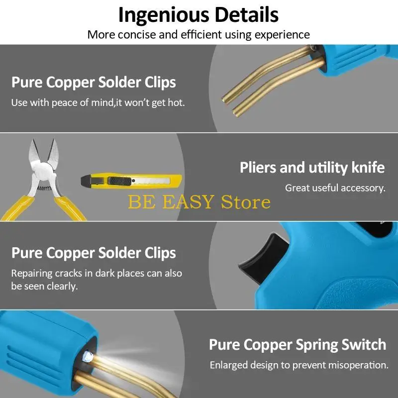 

E28F обновленная версия 50 Вт горячий степлер пластиковый сварочный аппарат ремонтный комплект автомобильного бампера вилка