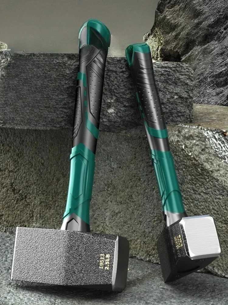 Construction Site Wall Demolition Rubber Hammer Solid Heavy-duty Super Hard Fitter's Hammer Tool