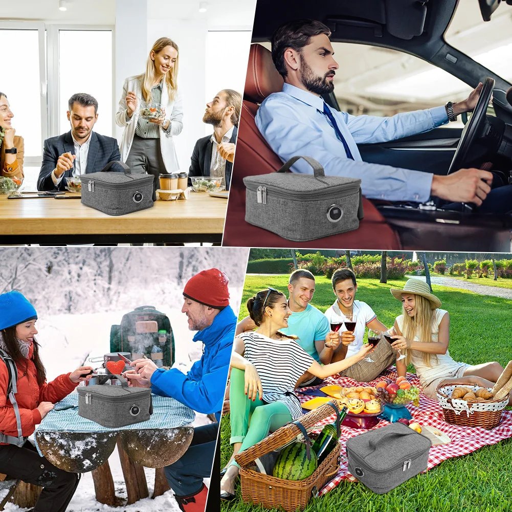 USB قابلة للشحن المحمولة حقيبة الغداء الكهربائية سخان الطعام دفئا قابلة لإعادة الاستخدام 3 مستويات الحرارة لمكتب المدرسة السفر للنساء الرجال