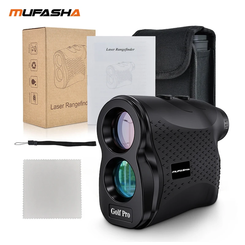 MUFASHA Golf RangeFinder Ramp Track Compensation Vibration Feedback 6X Magnification Pinseeker Outdoor Sport