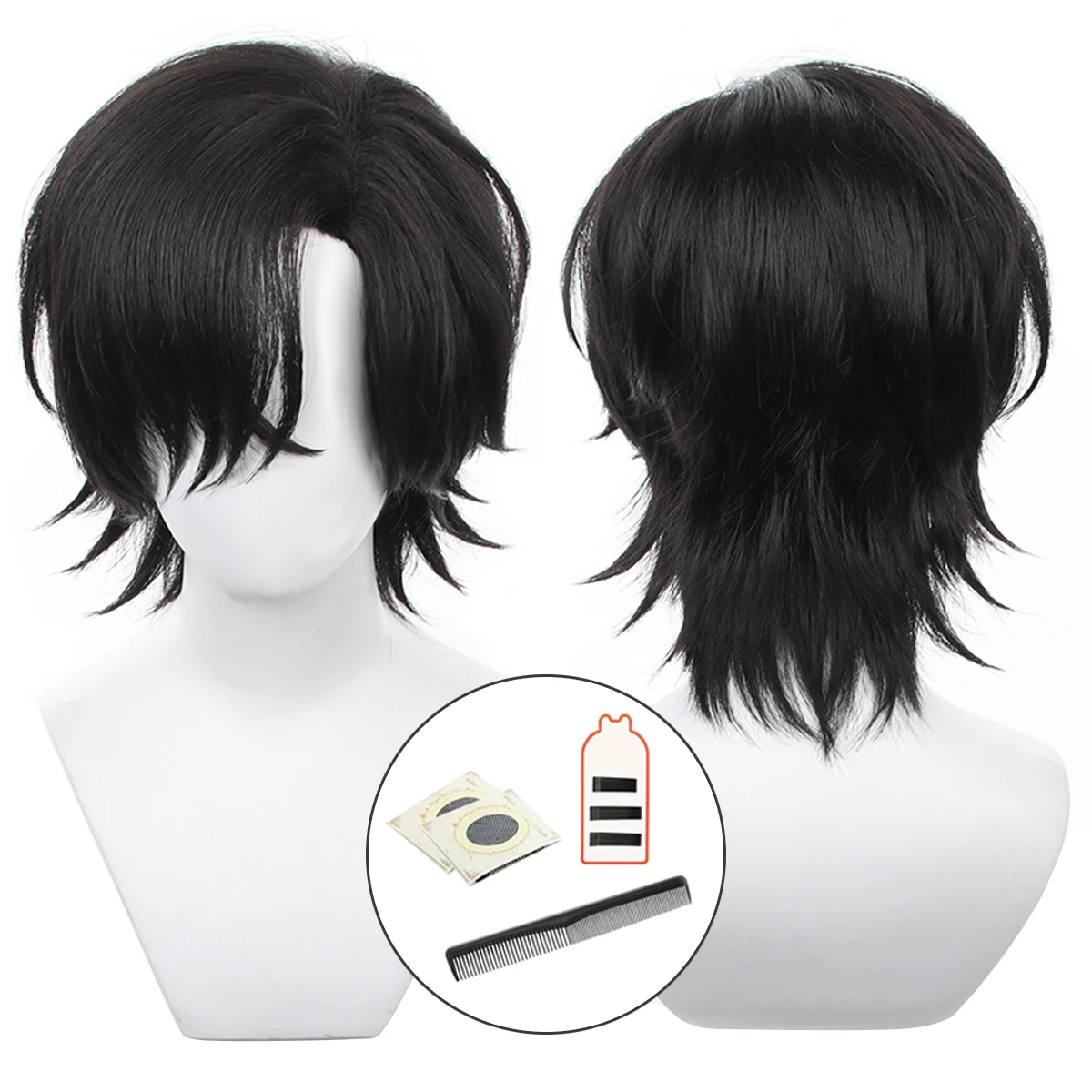 HOLOUN Gokurakugai Anime Alma Yoru Yomi Cosplay Wig Rose Net Synthetic Fiber Adjustable Size Heat Resistant Halloween Party