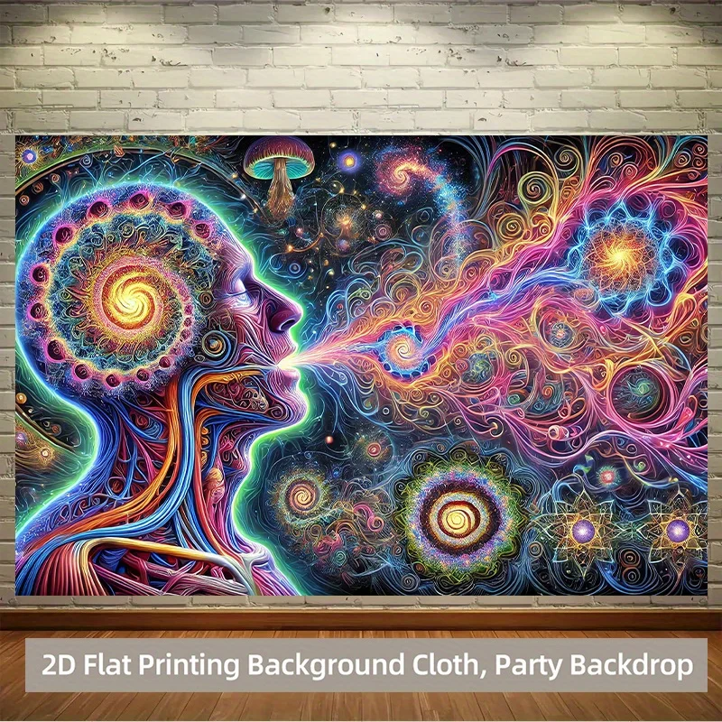 Psychedelic Tree of Life Wall Tapestry Large Size Psychedelic Boho Art Tapestry Decoration Poster for Living Room Party Backdrop