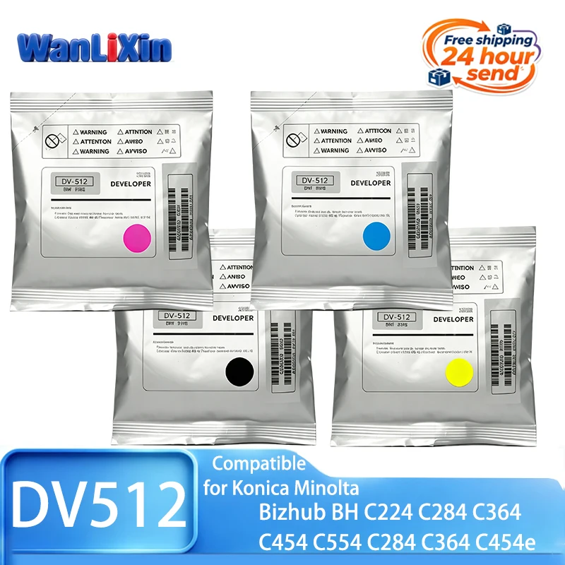 1 PCS/1 SET 250g DV512 DV-512 512 Developer Powder Compatible for Konica Minolta C224 284 364 454 554 C284 C364 C454 C554 C554e