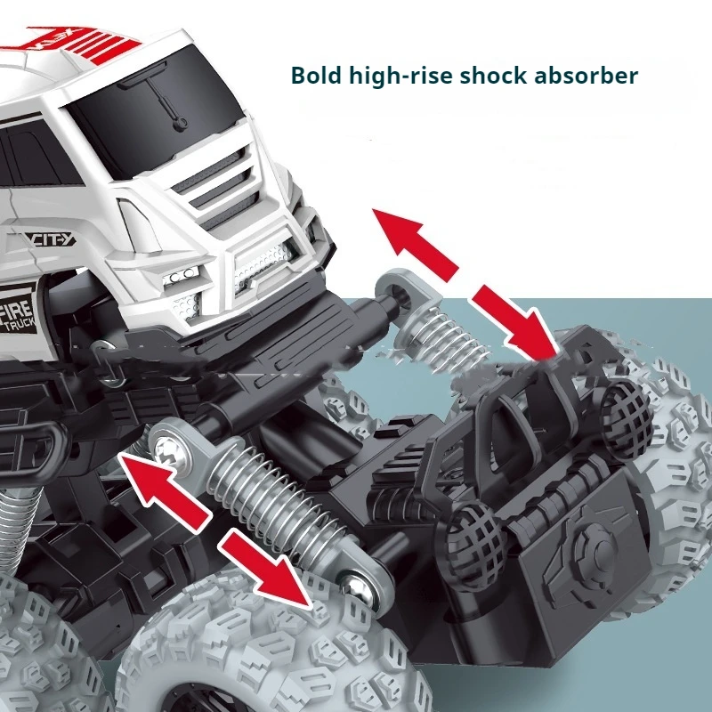 Jouet tout-terrain à quatre roues pour enfants, véhicule d'ingénierie, camion de pompiers, échelle nuage, assemblage d'escalade à six roues, Jeep, nouveau