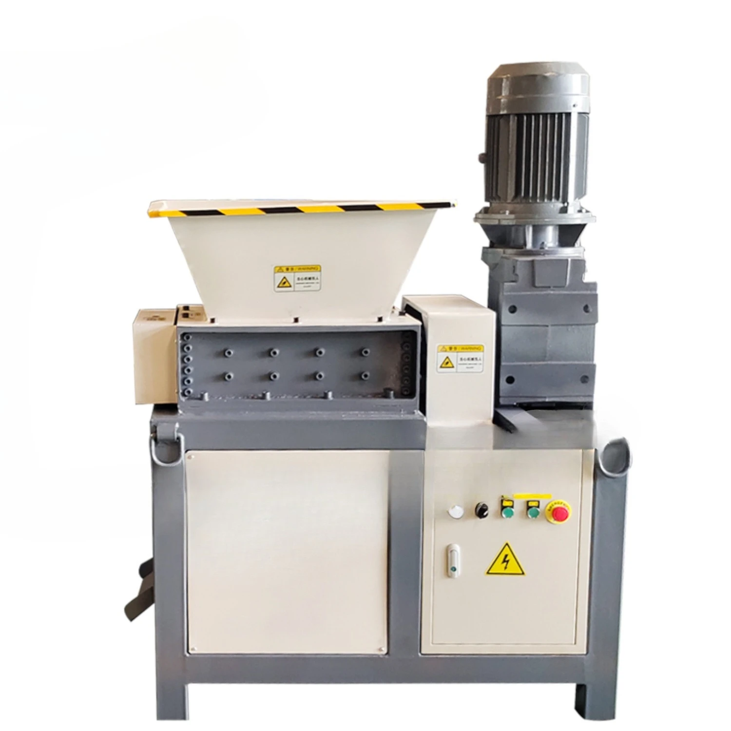 Double shaft shredder, waste plastic metal shredder