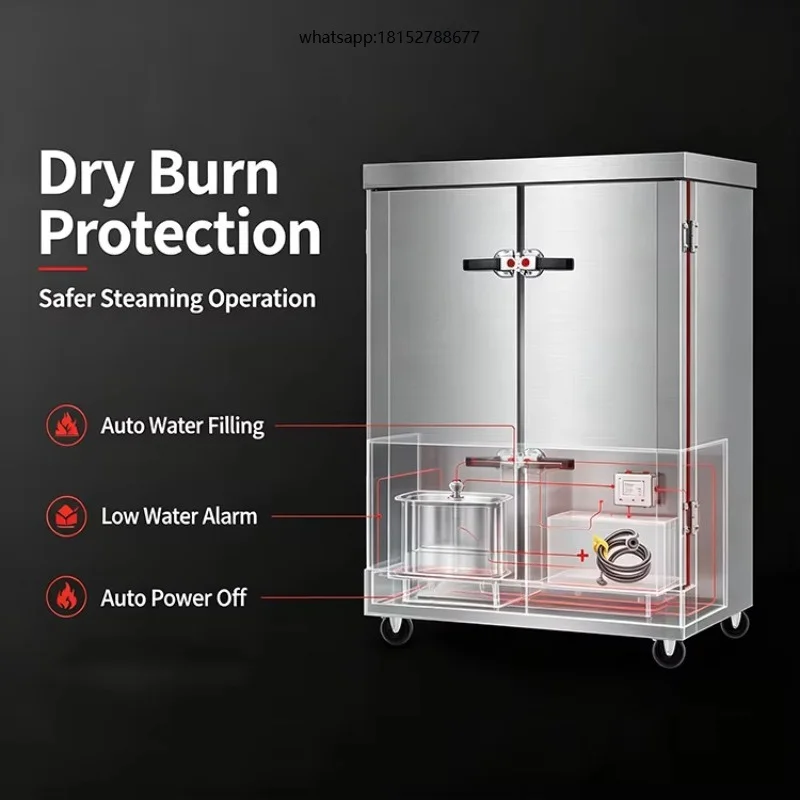 Food Steaming Cabinet Commercial Rice Steamer Cabinet Large Capacity