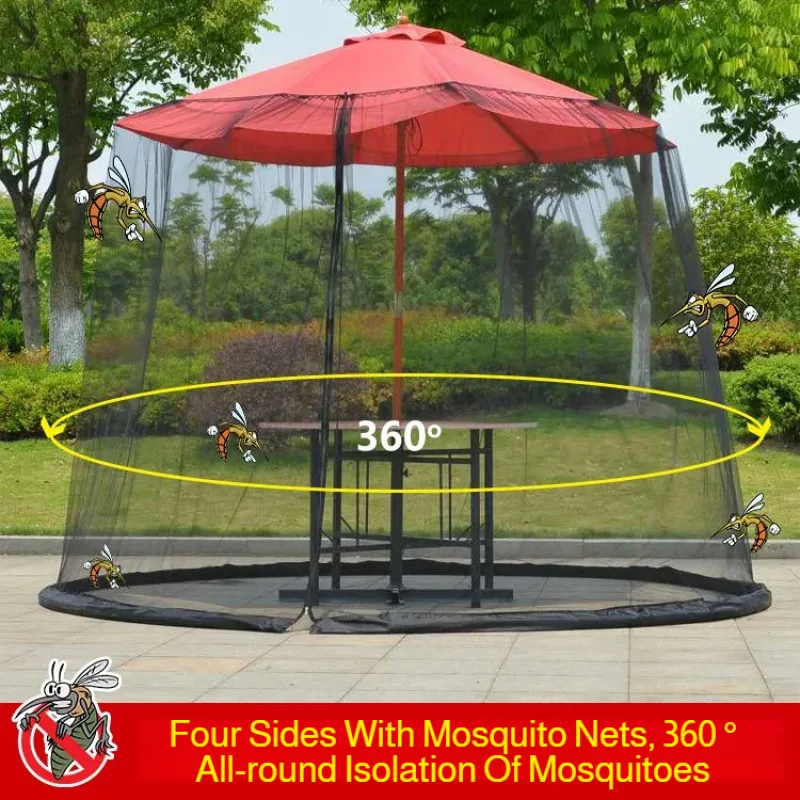 

Outdoor Patio Parasol Free Installation Dome Umbrella Shade Mesh Cover
