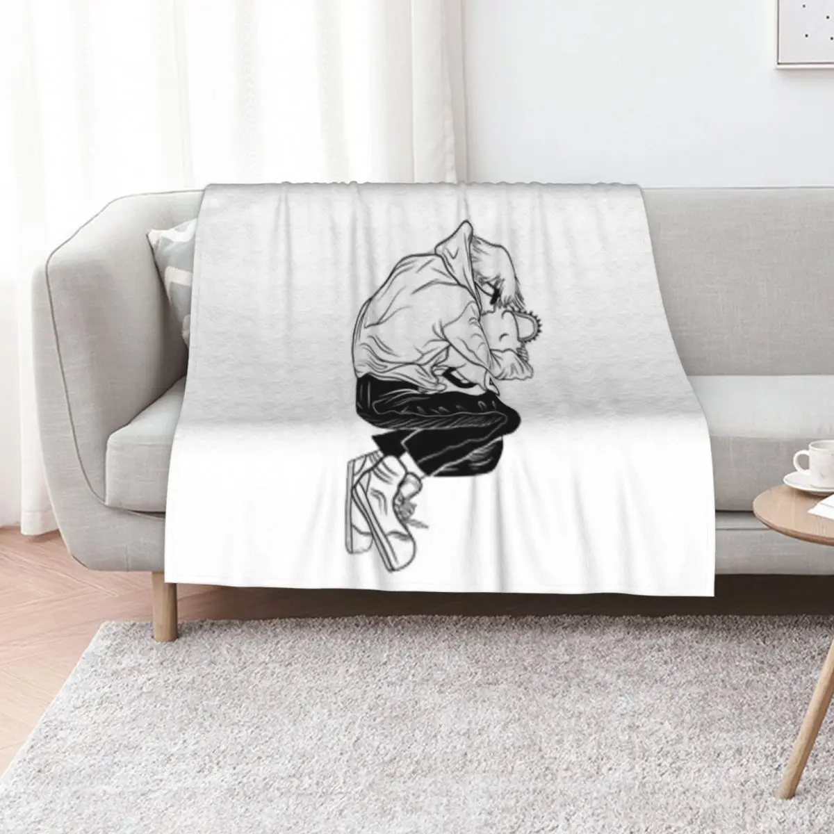 

denji Throw Blanket Cozy Sofa Blanket for TV Watching Napping