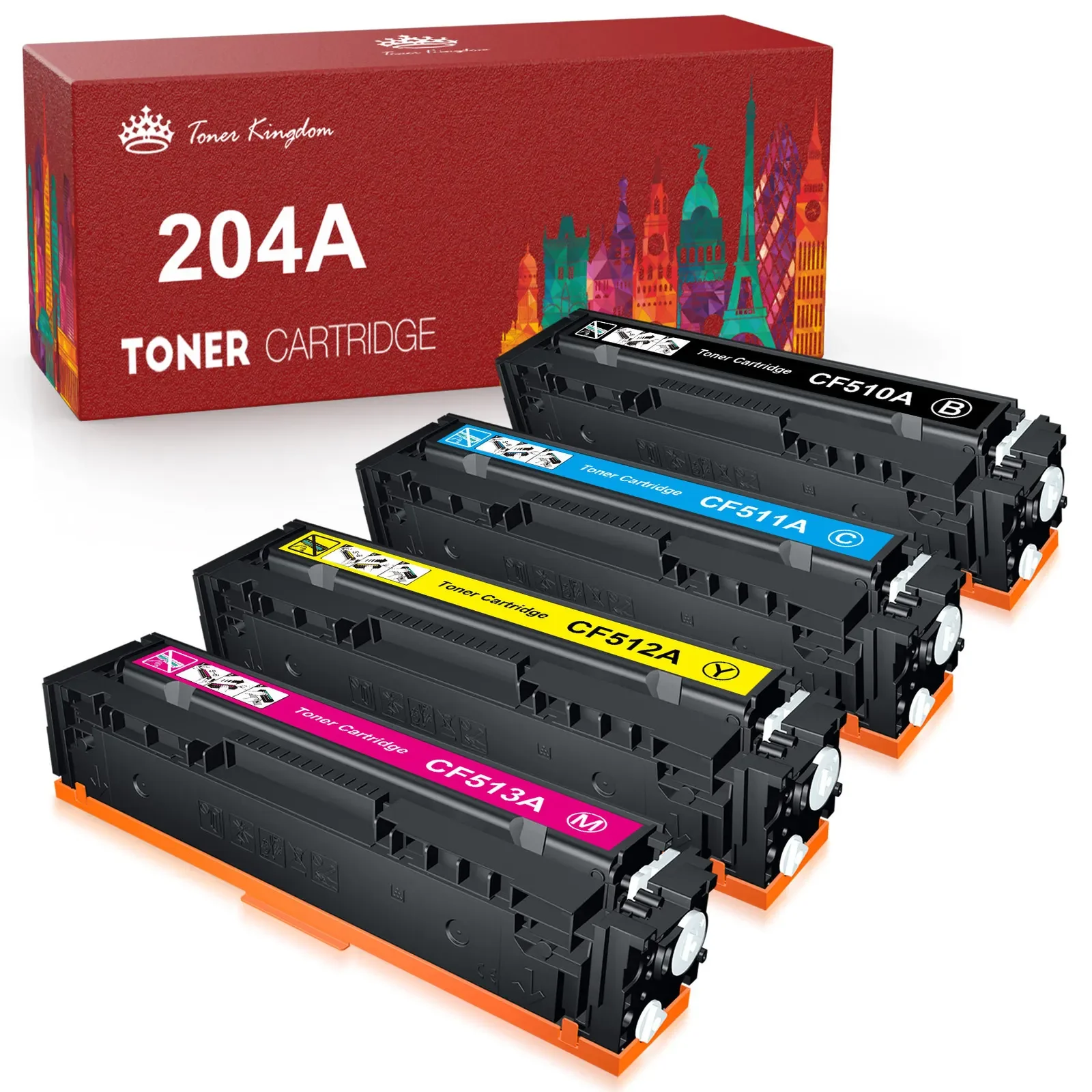 4pk 204A CF510A - CF513A Toner for HP Color LaserJet Pro M154nw MFP M180nw M181