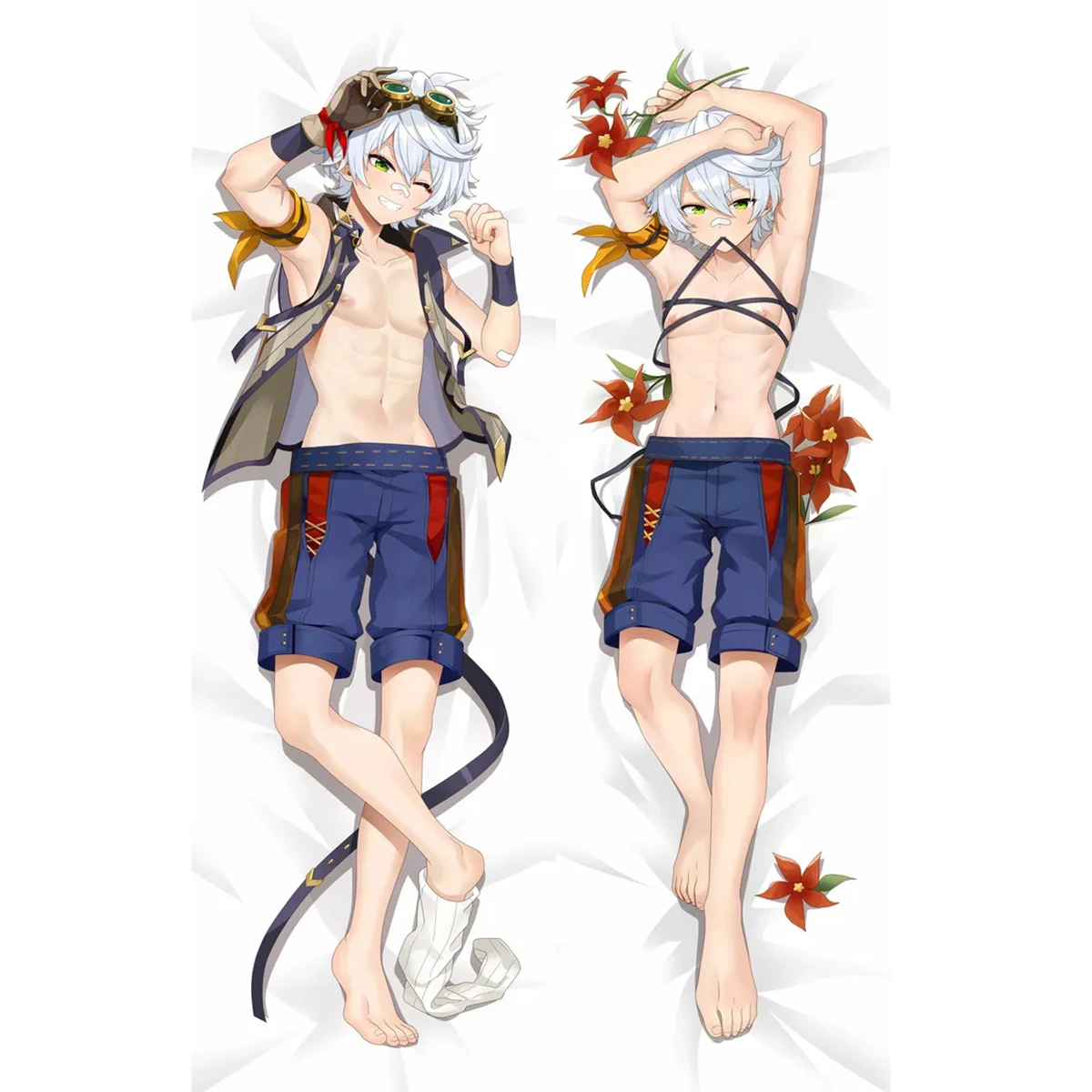 Genshin Impact Bennett Dakimakura Anime Body Cosplay Pillowcase Custom 2 Side Print Throw Soft Pillow Cover Otaku Gift