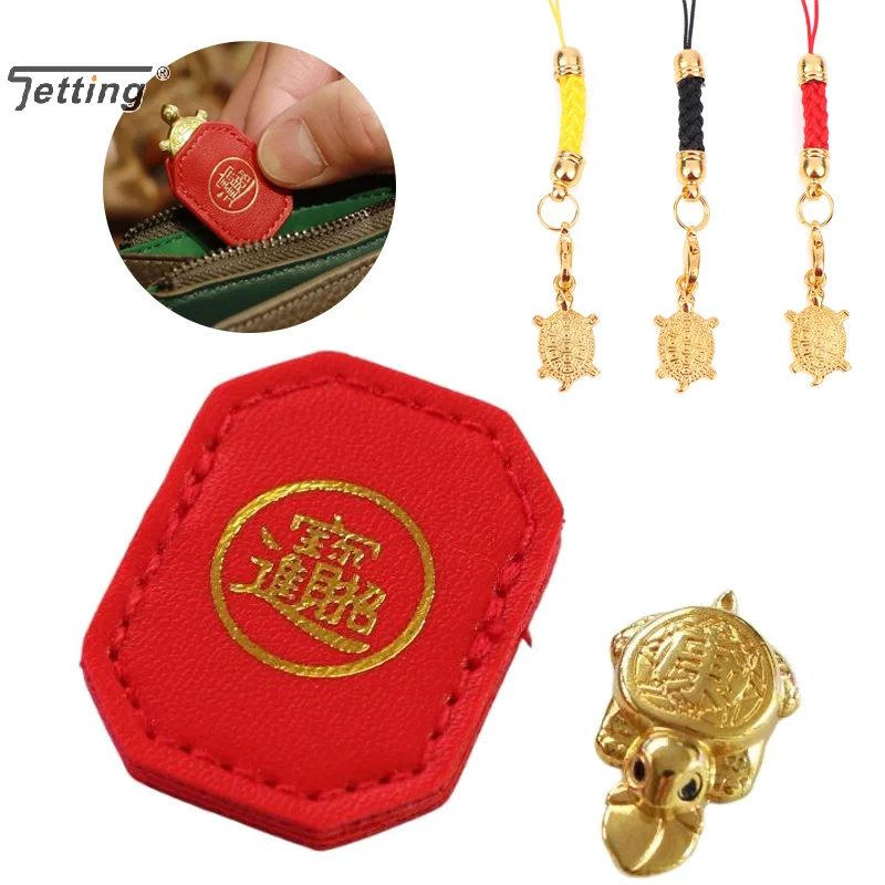 Fengshui Lucky Turtle Wallet Charm Money-biting Tortoise Ornaments Guarding Praying Longevity Protection & Financial Stability