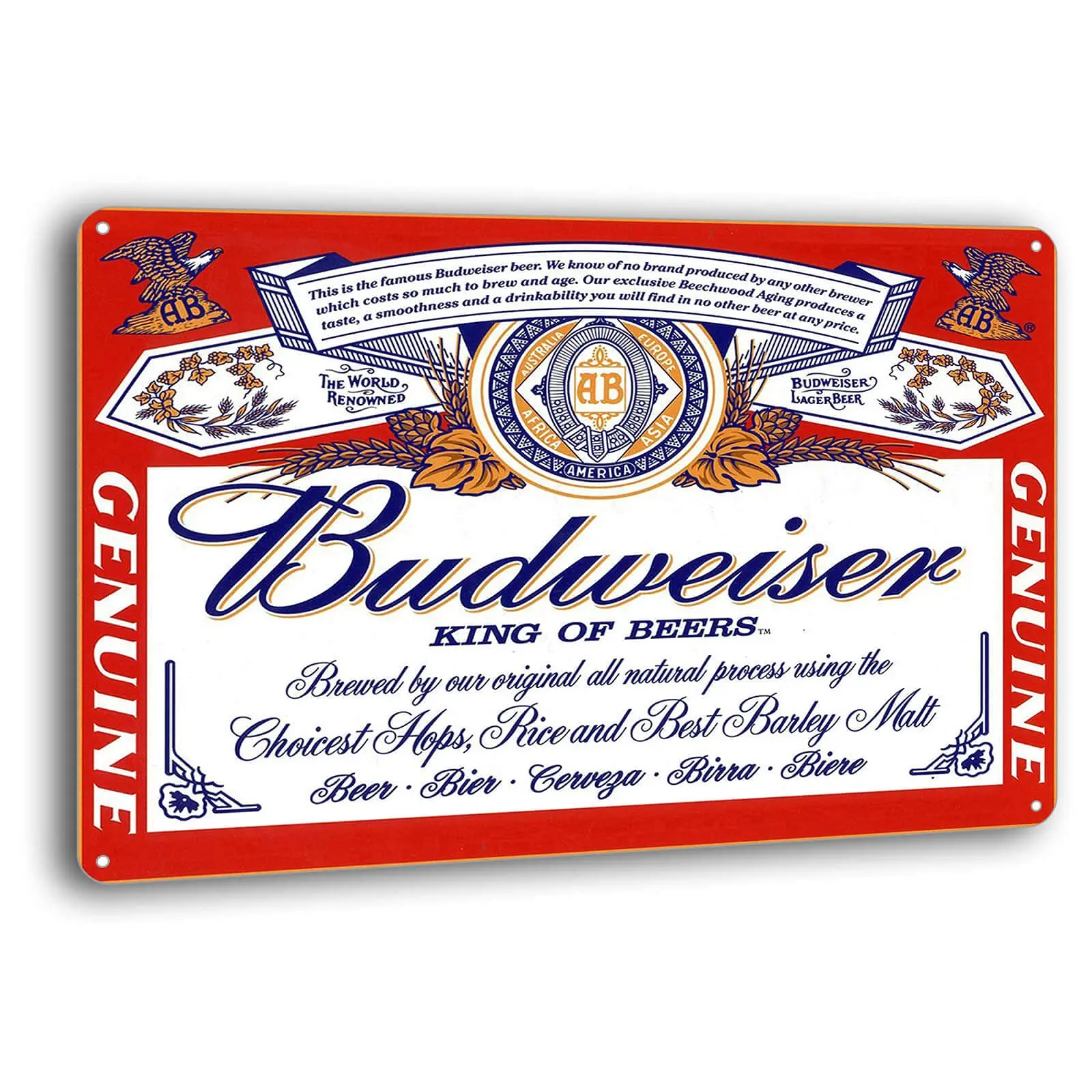 Metal Signs Vintage Decorative Plaques Poster Label Tin Sign for Cafe Room Home Man Cave Garden Wall Decor 12 x 8 inches