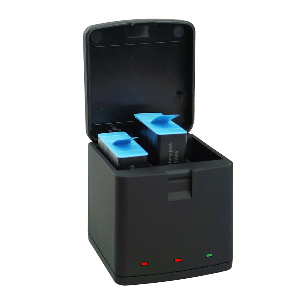 For GoPro Hero 12 11 10 9 Battery Charger Box Triple Charge  Li-ion Batterie Action Camera Accessory