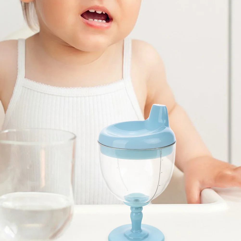 Gobelet pour enfants, tasse sans déversement, gobelet en plastique haute transparence, Design amusant coloré pour jus de café, boissons froides pour bébé