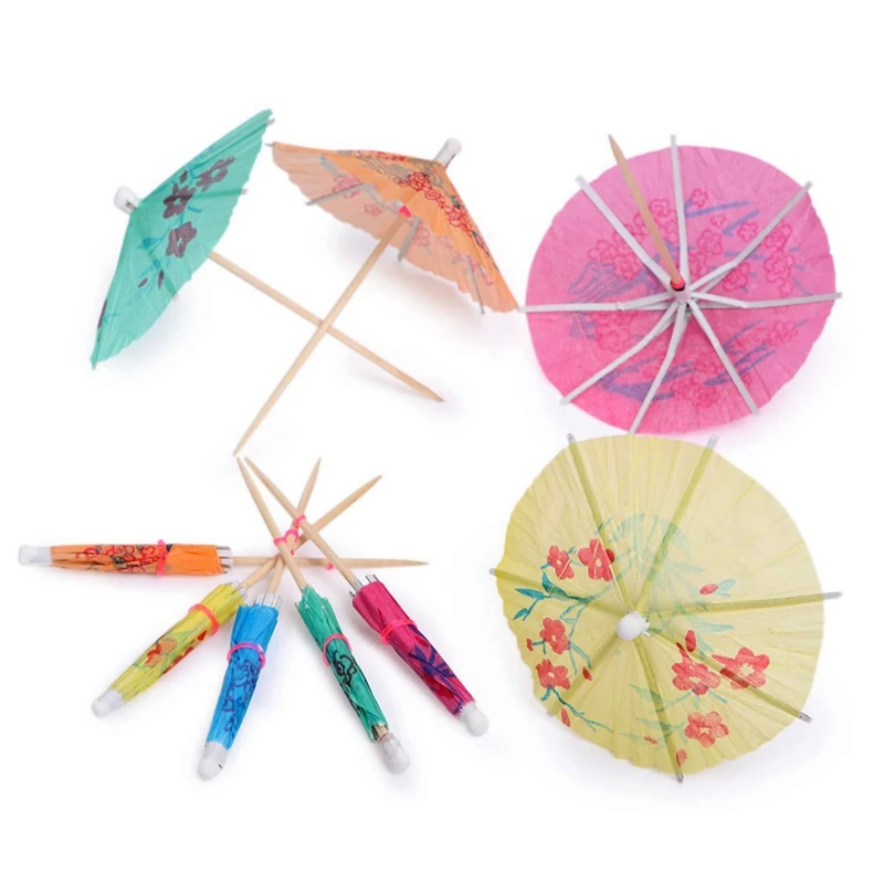 200PCS Cocktail Umbrella Picks Cocktail Umbrella Picks Assortments Easy Install Easy To Use