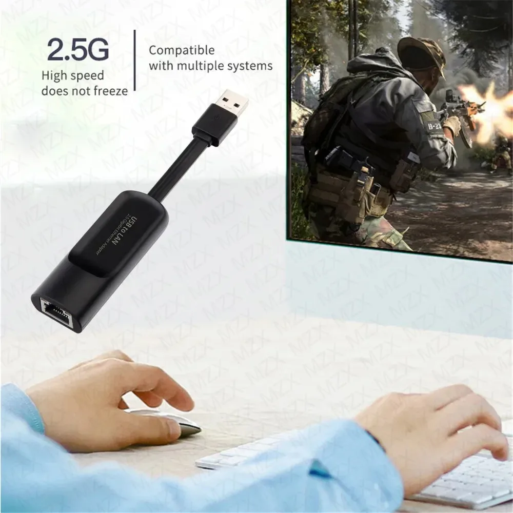 2.5G 2500Mbps Network Card Gigabit Ethernet Adapter USB 3.0 Type C to RJ45 Lan Wired Converter Driver Free PC Laptop Accessories view 5