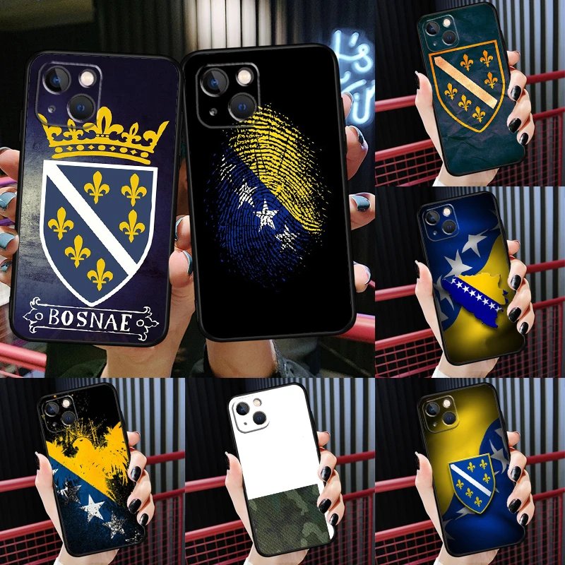 Bosnia and Herzegovina Flag Phone Case For iPhone 15 13 11 12 14 Pro Max XS Plus X XR 12 13 Mini Soft Cover