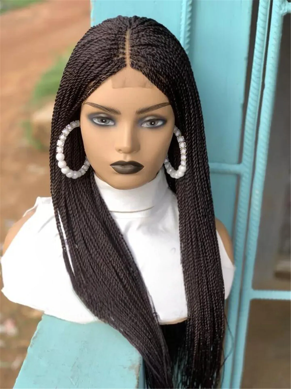 Full lace braids wig Senegalese forBlack Women Micro Twist Braided Wig Box braids