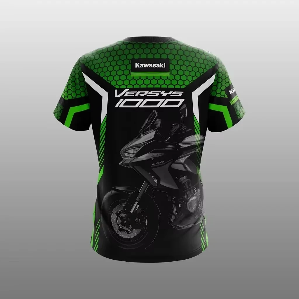 

Summer Men's Round Neck Short-Sleeved T-Shirt Kawasaki Simple Print Breathable Quick-Drying Comfortable Loose Casual Sports