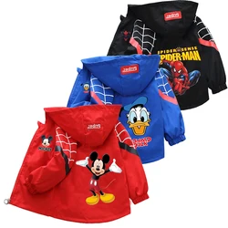 Children's Mickey Hooded Jacket 1-10 Years Autumn Boy's Windbreaker Zipper Hoodie Baby Boys Birthday Present Jacket Cosplay Coat