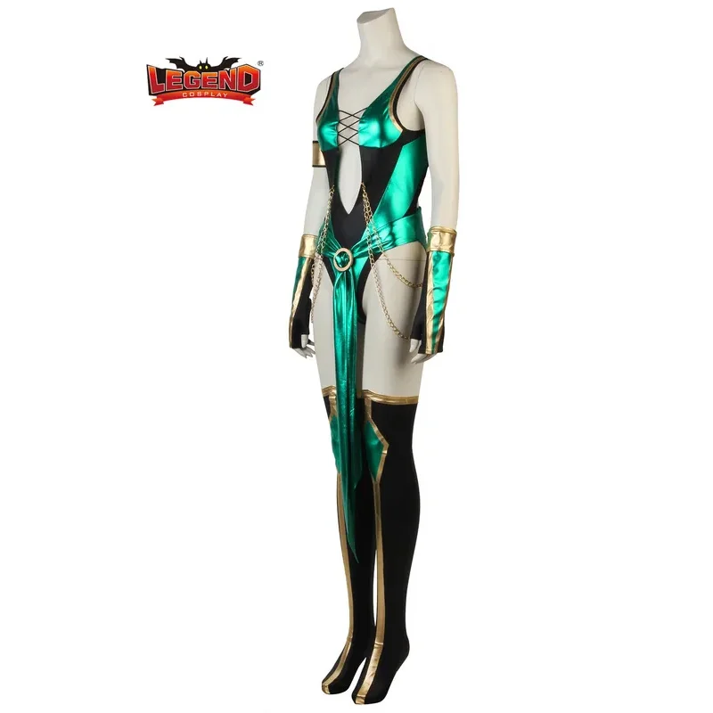 Disfraz de Jade de Mortal Kombat X para mujer, mono Sexy para Halloween, mono de fantasía
