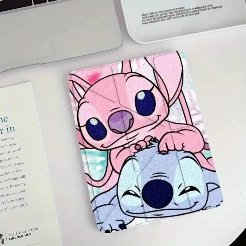 

Чехол для планшета с изображением Стича и Ангела для 11-го поколения A16, Air7, Air6, 11 дюймов, Pro 10.5, Air3, Air1/2, 9.7, 10-го, 9-го поколений, 10.2, Air4, 5, 10.9