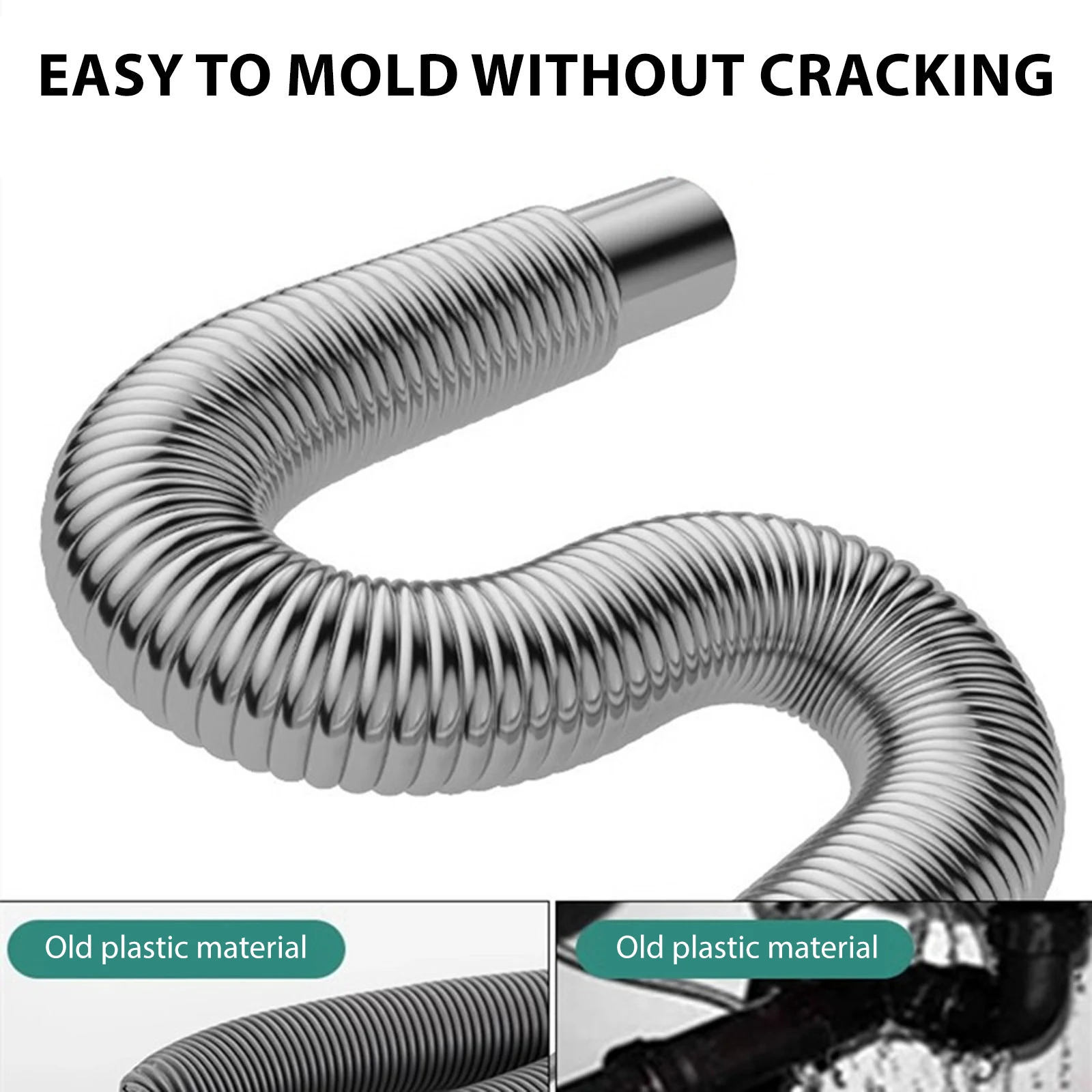 Flip Top Anti-Odor Drain Pipe Set Kitchen Sink Drain Retractable Deodorizing Filter Flexible Downspout Bathroom Anti Clogging