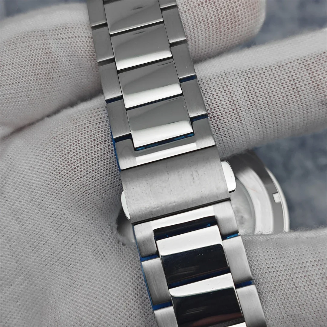 41MM Watch Case set for NH35/NH36 Movement with sapphire crystal Clear Back Steel Case+Strap + Dial + Hand  Watch Accessories