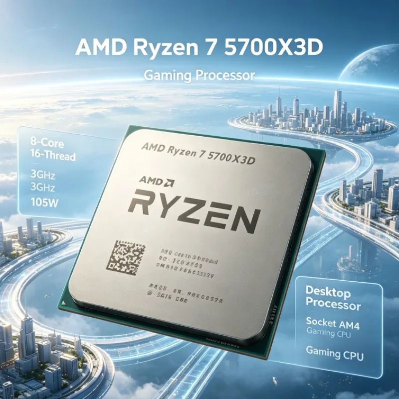 Ryzen R7 5700X3D AMD DDR4 CPU Processor 8-Core 16-Thread 3.0GHz 105W Socket AM4 Desktop