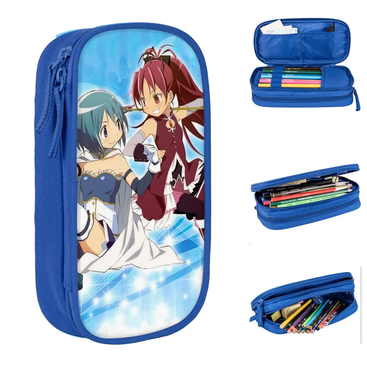 Kyouko Sakura Sayaka Miki Pencil Case Puella Magi Madoka Magica Pen Bag Kids Large Storage School Supplies Gifts Pencilcases