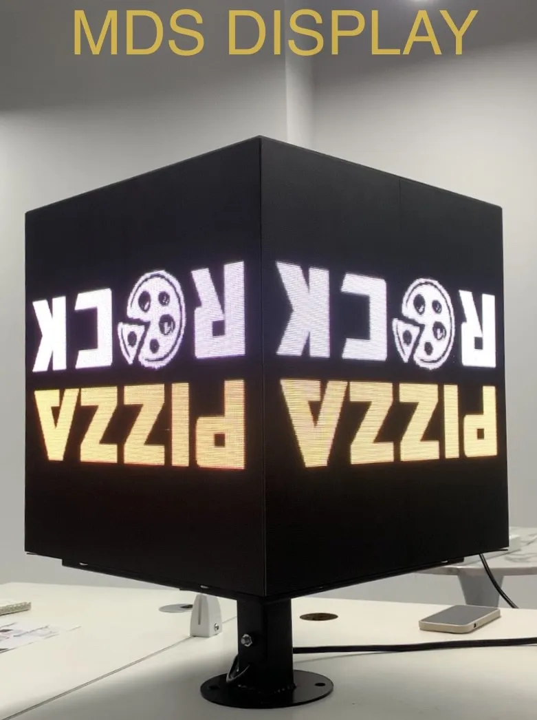 

MDS P2.5 indoor cube display 320*320*320*4 faces support phone contol very easy to operate