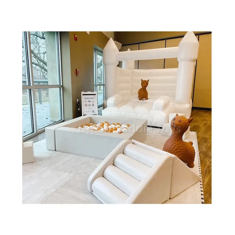 Commercial indoor and outdoor white set ball pit children's party center indoor swimming pool soft game equipment purchase