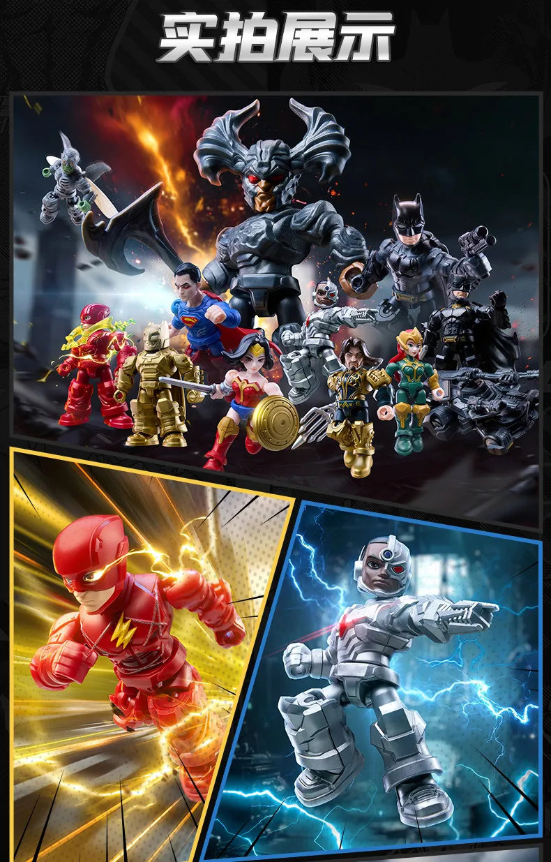 Blokees DC Blind Box Batman Arkham Knight Catwoman Mr.Freeze Clayface Zusammengebaute Bausteine Actionfigur Sammler-Spielzeug – Detail 28