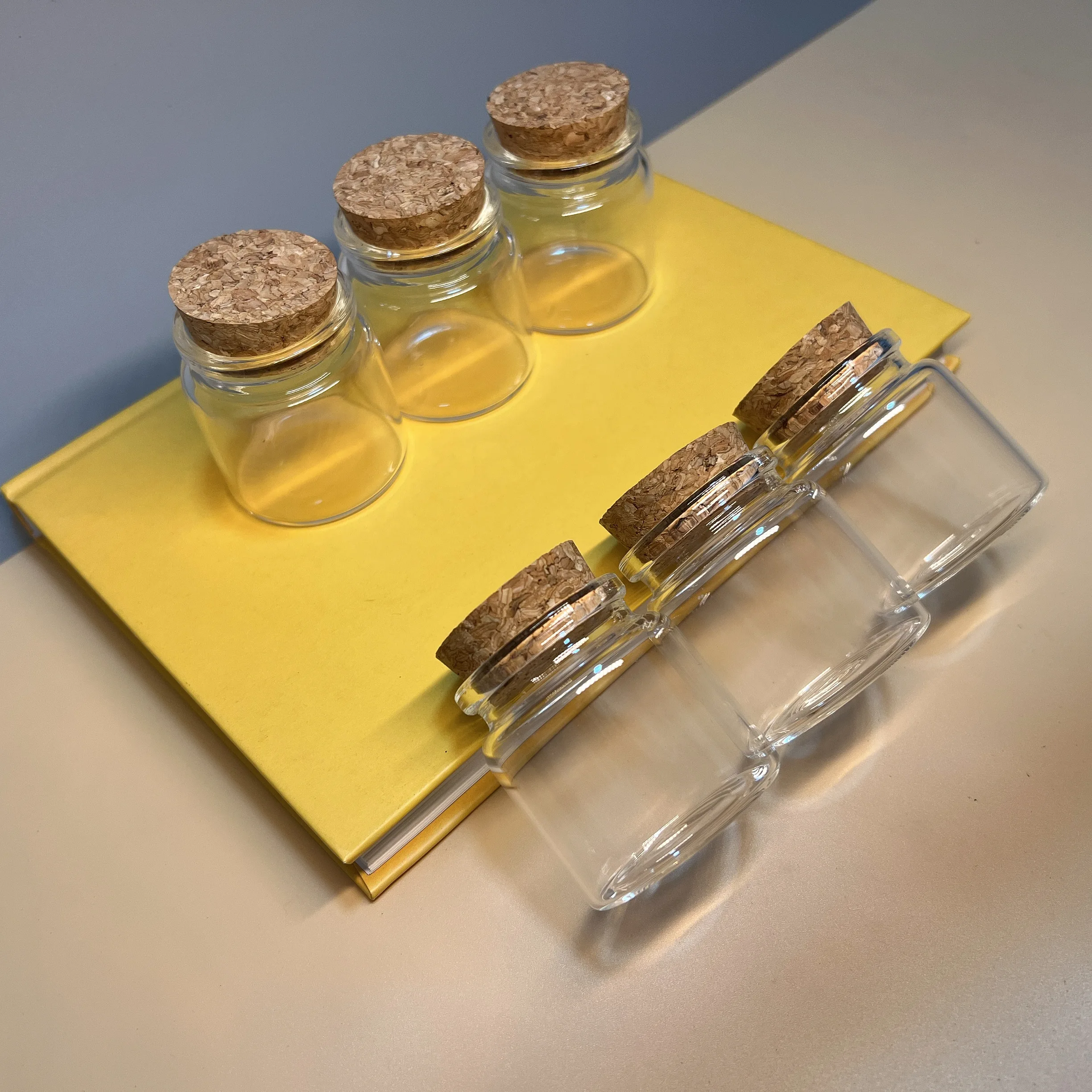 6/12/24 PCS Glass Jars with Cork Heat-Resistant Jars Kitchen Spice Storage Glass bottle Homemade Gifts Test Tube Decor Vials
