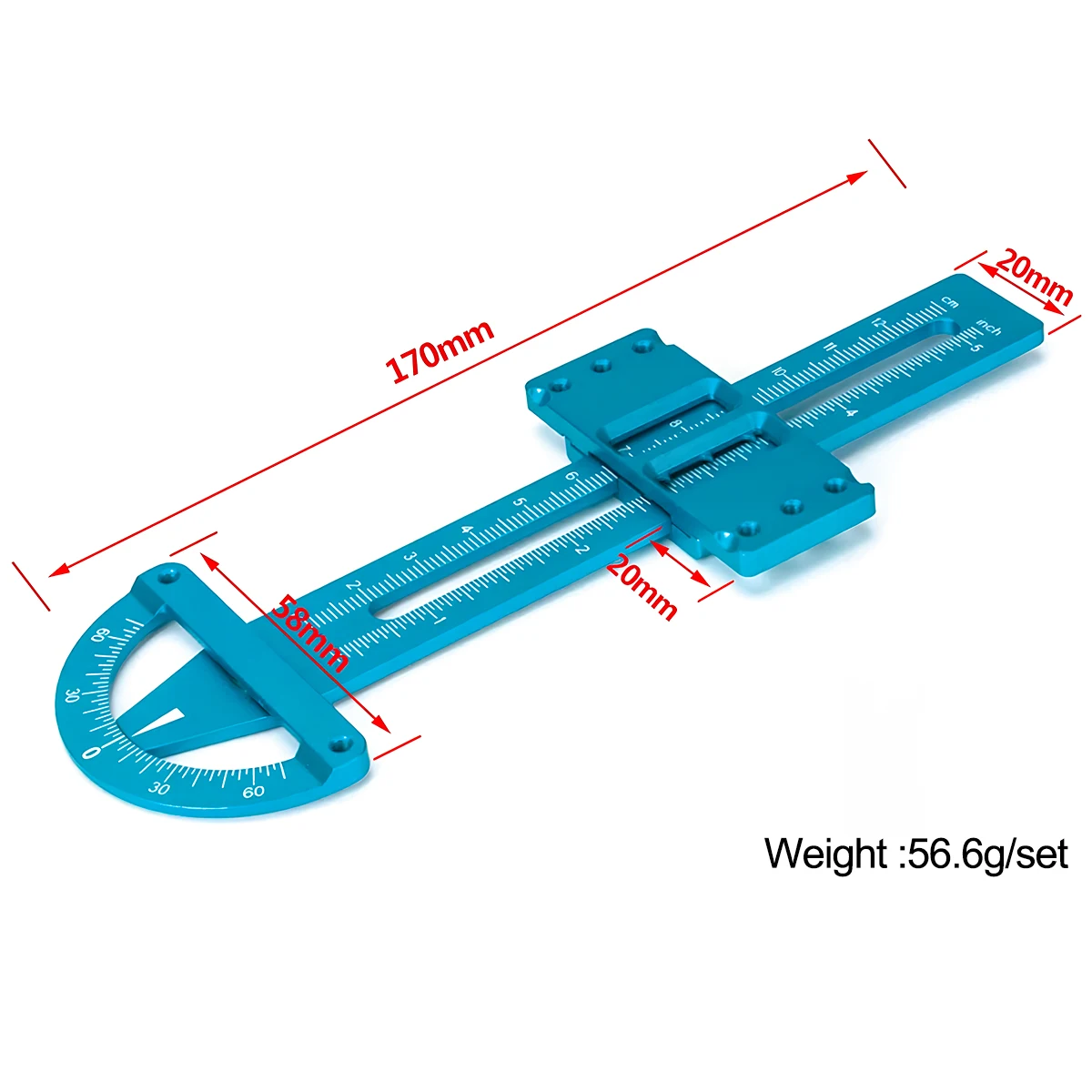 1 Set Metal Shock Synchronizer Ruler Suspension Tool for 1/10 RC Car Crawler Rig VS4 10 SCX10 TRX4 TT02 YD2 CC01 MST CFX TF2