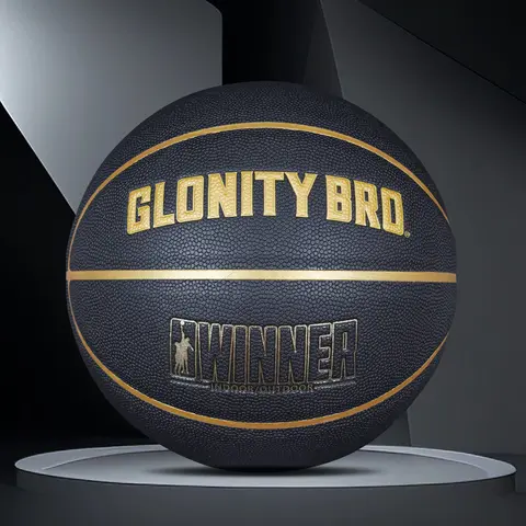 블랙 골드 농구 공식 사이즈 7 남성용 및 여성용 야외 실내 내구성 훈련 공 고품질 복합 가죽