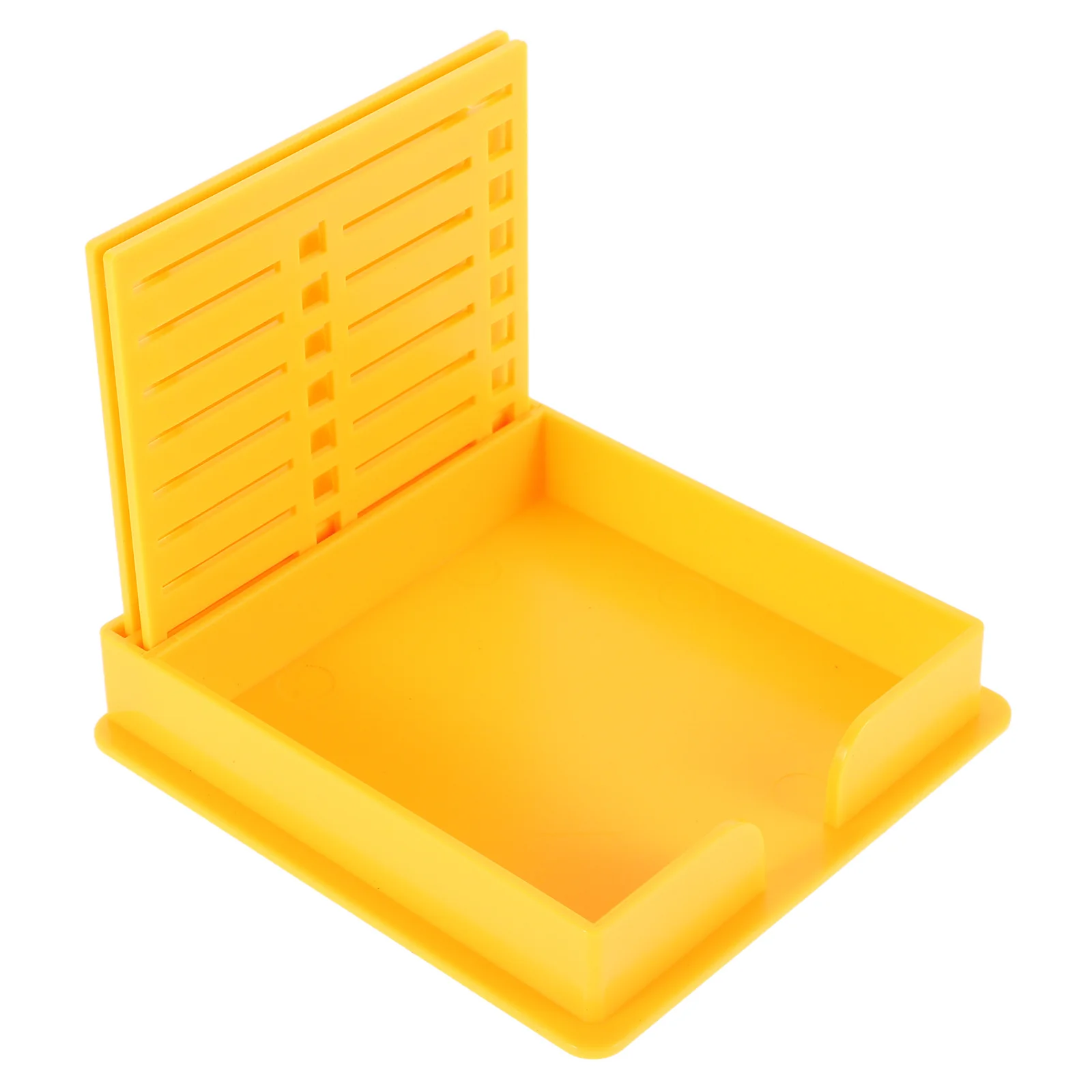 

Dual Slot Stick Note Organizer Plastic Box for Office Home Desk Compact Note Holder Memo Pad Holder Pen Storage Stationery