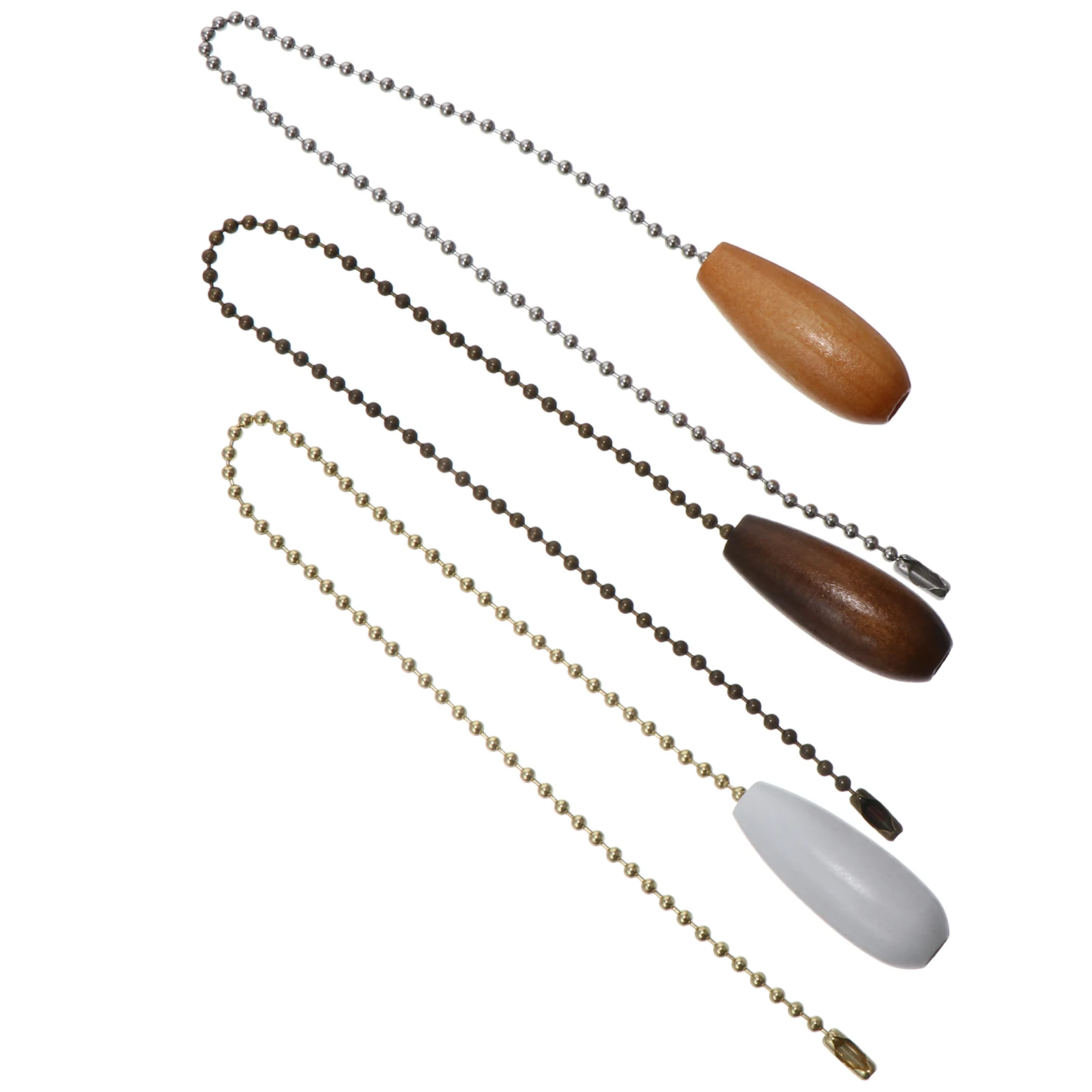 

3pcs Wooden Light Switch Pull Chain Pendant Rope for Ceiling Fan Lamp Decorative Accessories Easy Install Removal