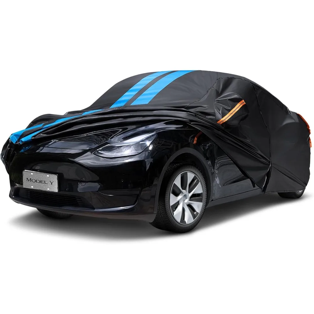 

Автомобильный чехол на заказ для Tesla Model Y 2021-2024 гг. — водонепроницаемый, с защитой от ультрафиолета, всепогодная защита с доступом к зарядным портом