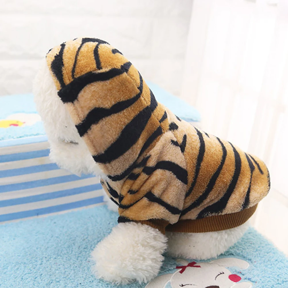 

Cotton Dog Dress Pet Clothes Tiger Costume Special Occasion Hoodies Comfortable Dog Cloth Durable Use Outdoor Activities