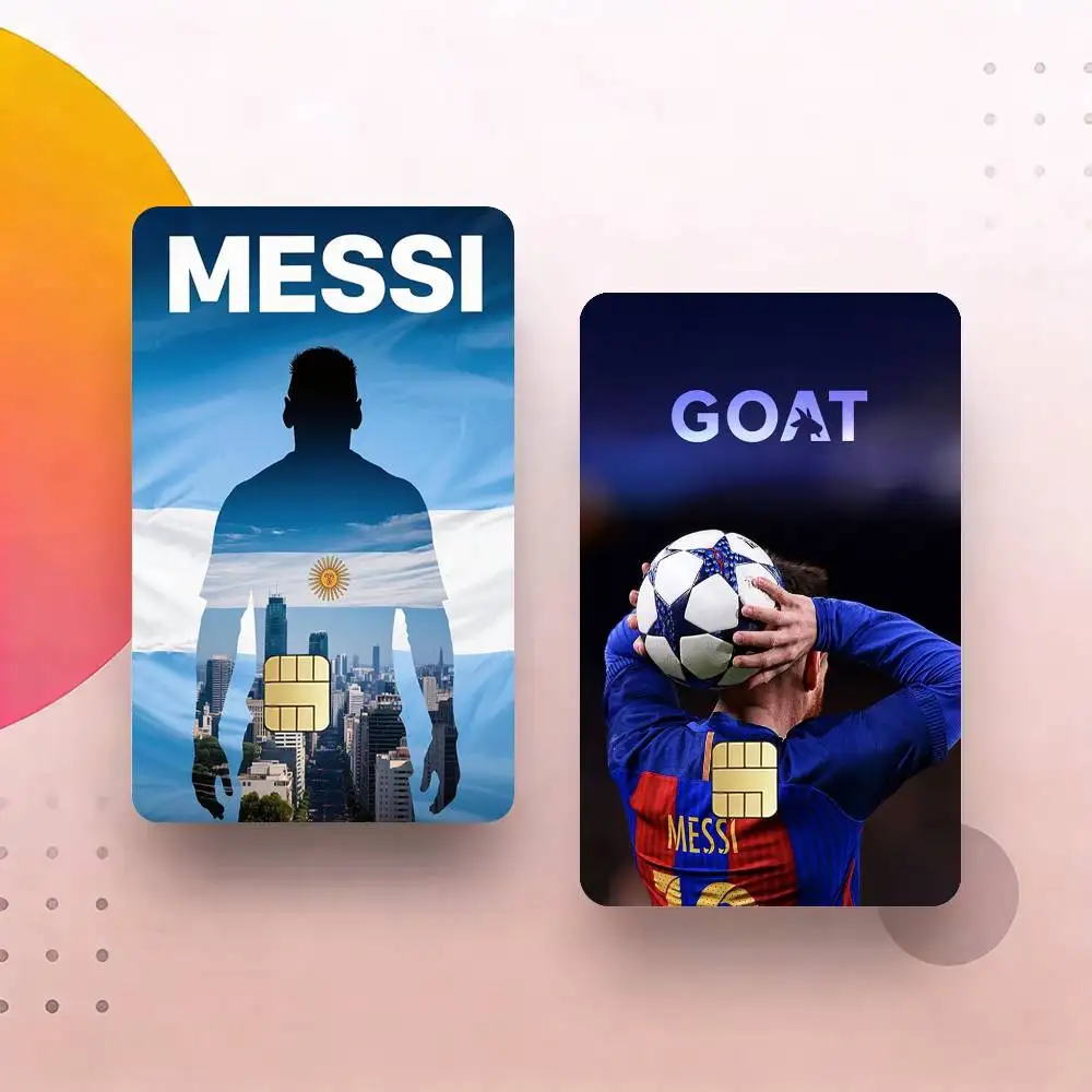 

Football Star M-Messi Decorative Waterproof Film Skin Cover Credit Card Stickers Debit Front Bank Bus Pass