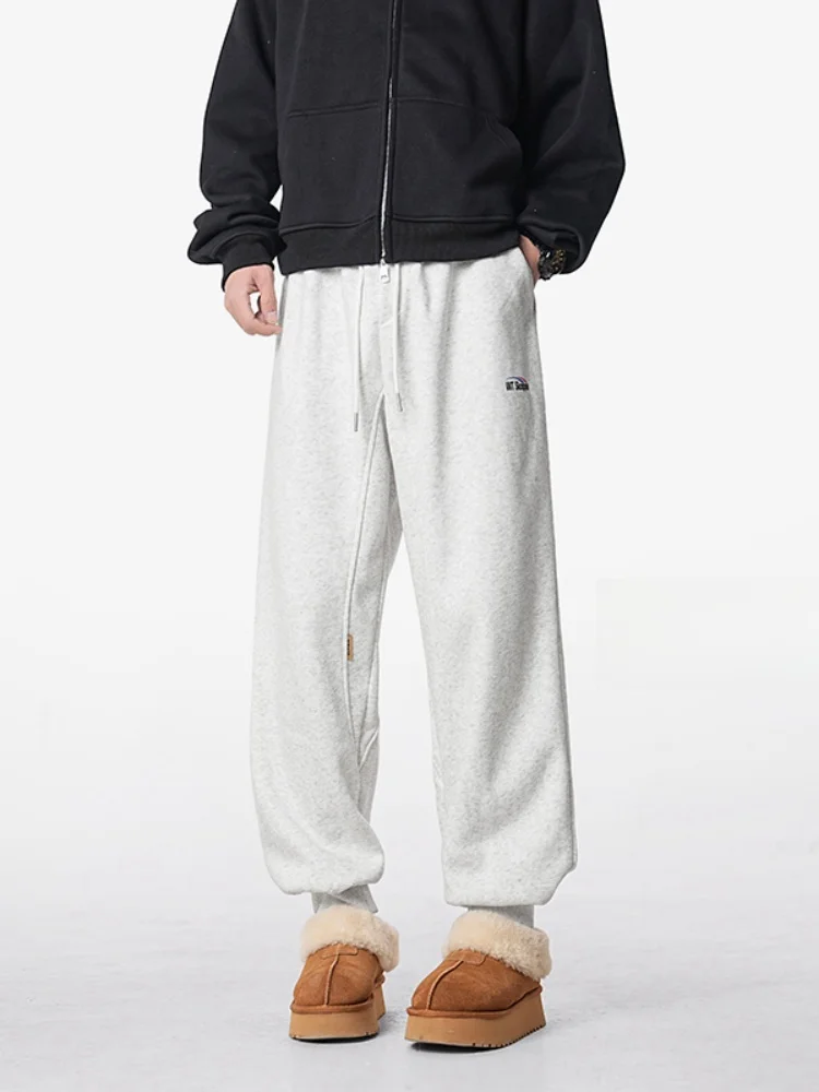 

Утепленные спортивные брюки с флисовой подкладкой для мужчин, зимние повседневные брюки с эластичным поясом на шнурке для подростков и мужчин среднего возраста.