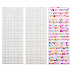 Pearl Sticker 3mm/4mm/5mm/6mm White/Beige/Color Pearl Sticker Decor Rhinestones DIY Charm Clothes Nails Home Accessories
